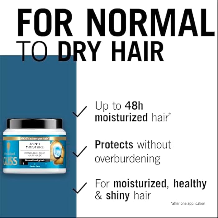 Gliss 4-in-1 Moisture Bond-Building Mask, 400ml — Infuse intense hydration into your hair with this multi-functional mask designed to bond and restore moisture effectively - Image 3